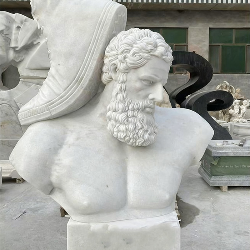 Arca Manusia Marmar Putih Saiz Hidup, Ukiran Tangan