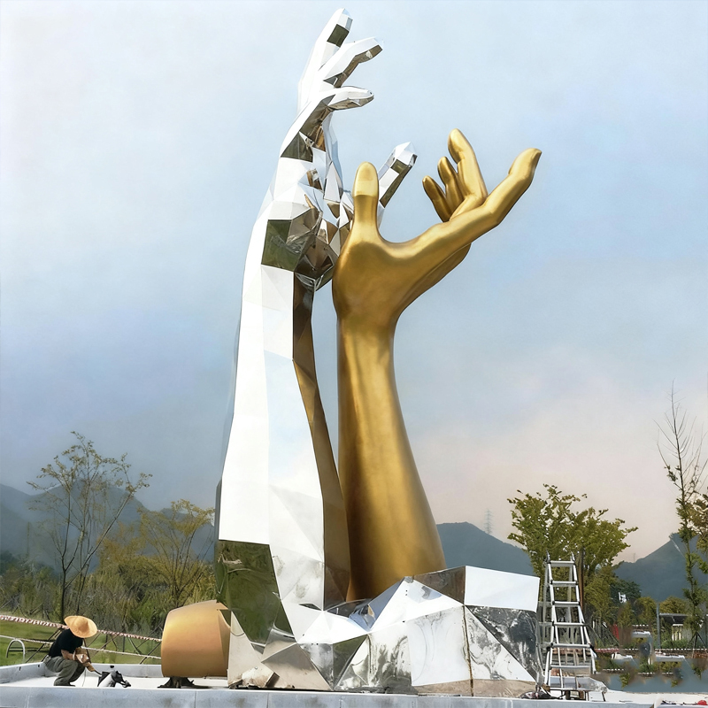 Arca Seni Keluli Tahan Karat Abstrak Luaran