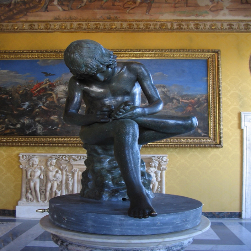 Arca Manusia Marmar Luar Tahan Lama Seorang Budak Menarik Duri dari Kakinya, Rekaan Eropah