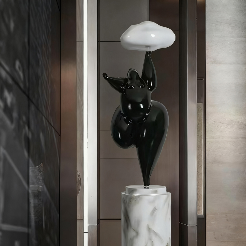 Arca Hiasan Gentian Kaca Gaya Mengangkat Awan